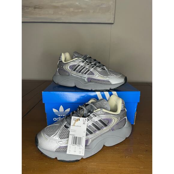 Ozmillen adidas Grey Three / Core Black / Shadow Violet Sneakers - Picture 1 of 5